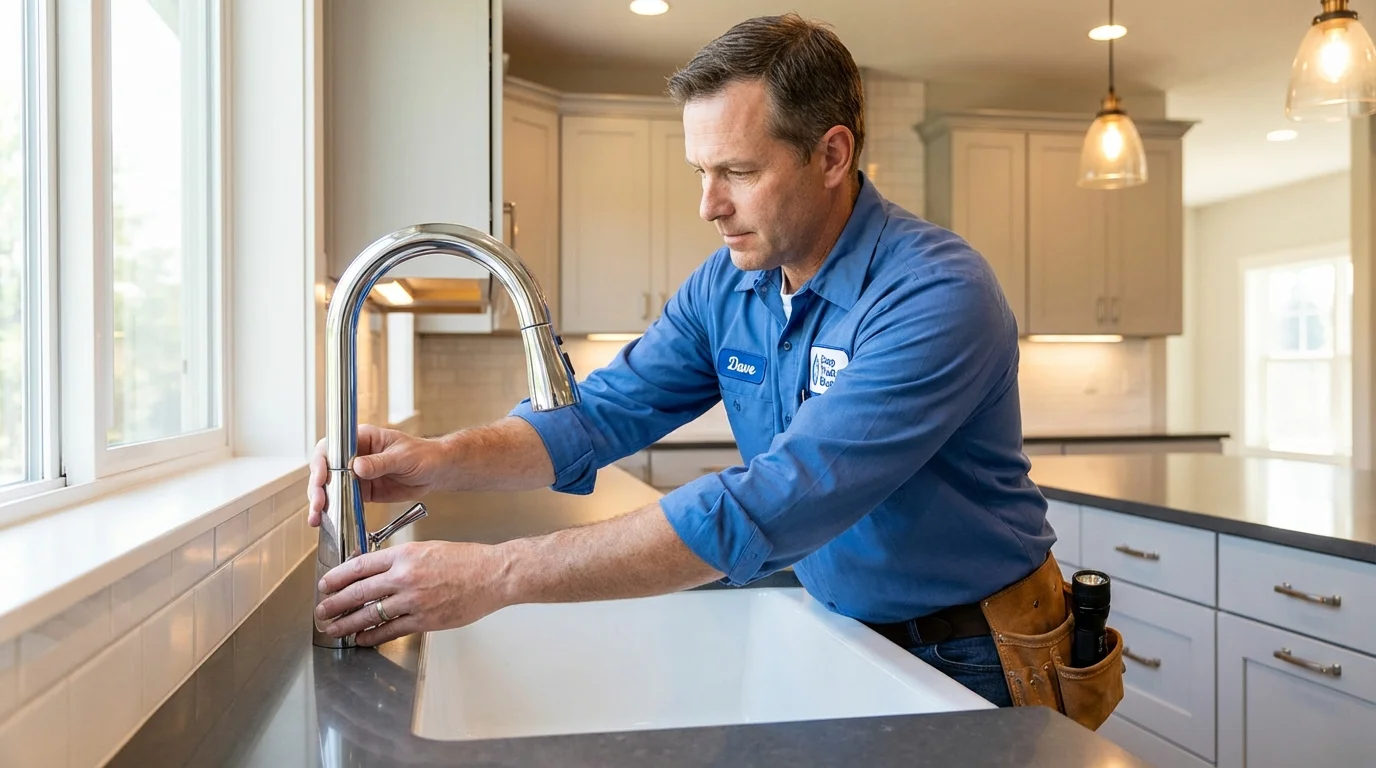 Kitchen faucet installation by Johns Plumbing LLC in Fulda